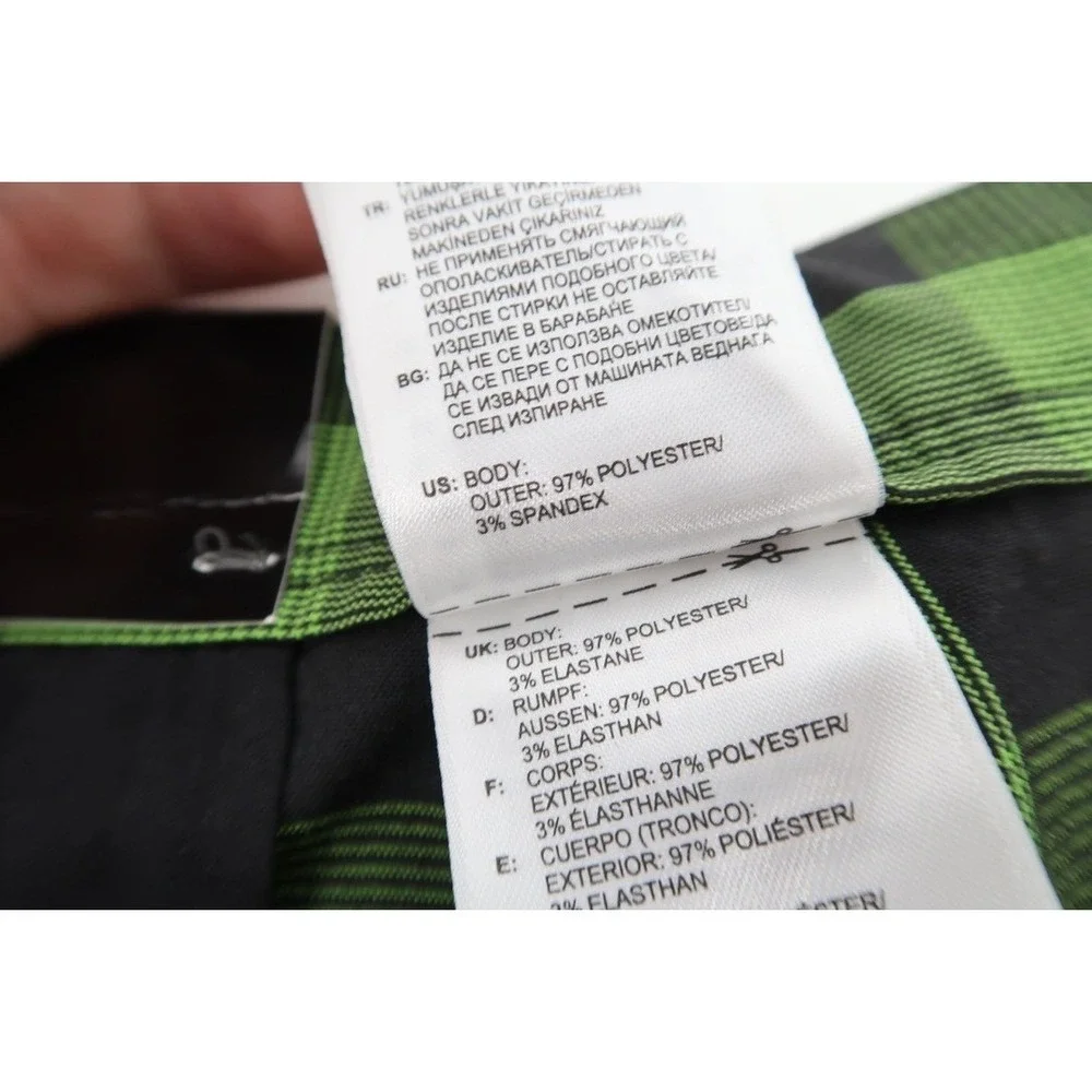 Adidas Performance Golf Pants Mens 36x32 Green Black Plaid Buffalo Check New